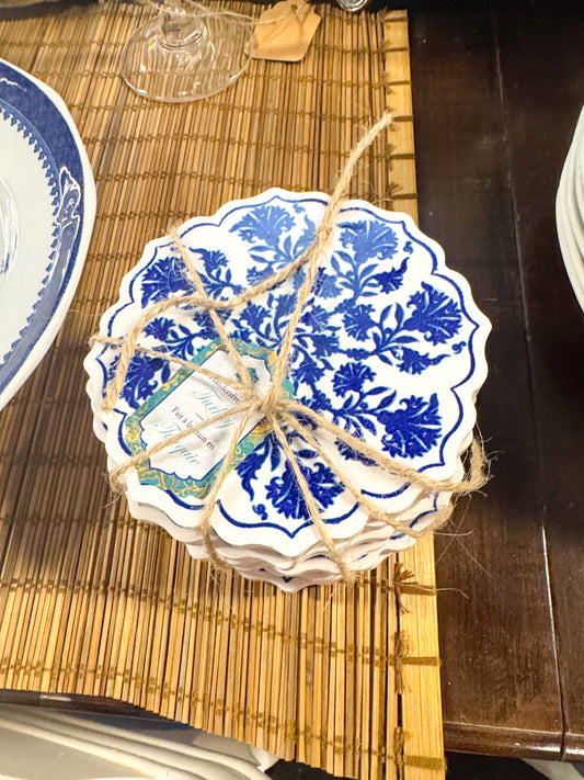 Blue and White Set of 6 Coasters