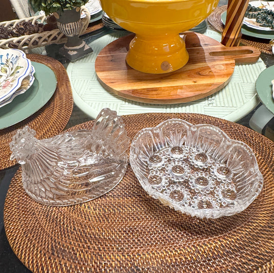 Bohemia Cystal Glass Hen On A Nest