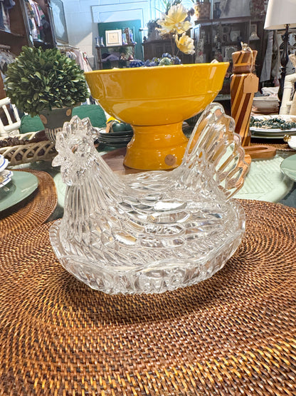 Bohemia Cystal Glass Hen On A Nest