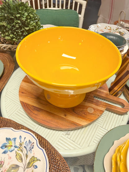 Pottery Barn Amber Yellow Fruit Bowl