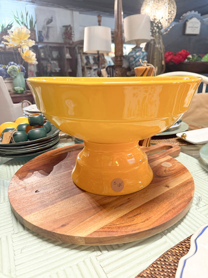 Pottery Barn Amber Yellow Fruit Bowl
