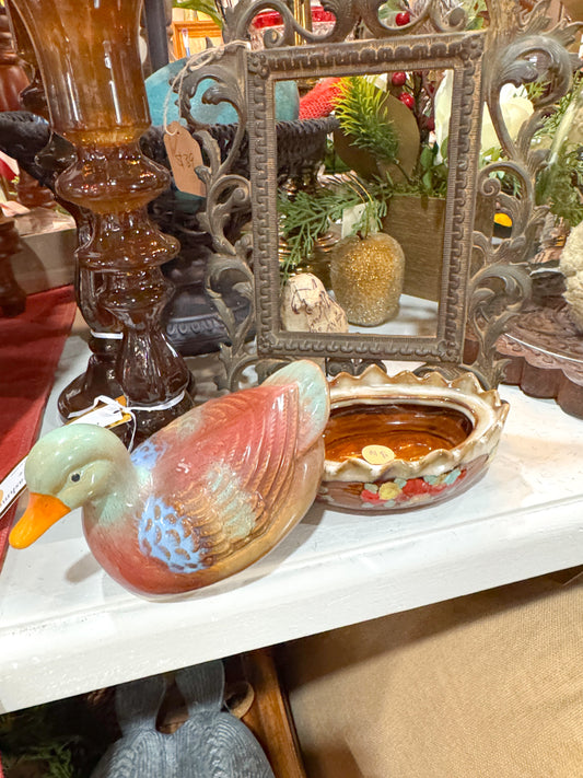 Ceramic Hand painted Duck On A Nest